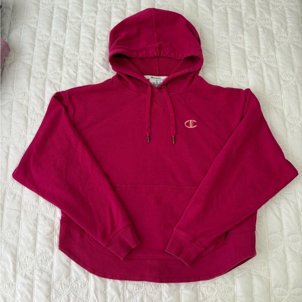 Champion Women's Fuchsia Hooded Sweatshirt